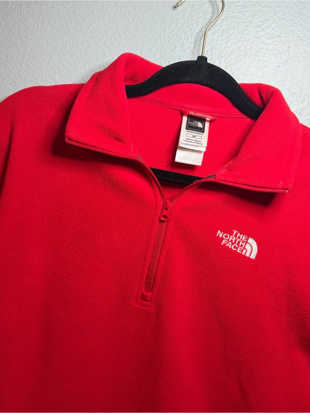 The North Face Men’s Red Half-Zip Fleece Pullover